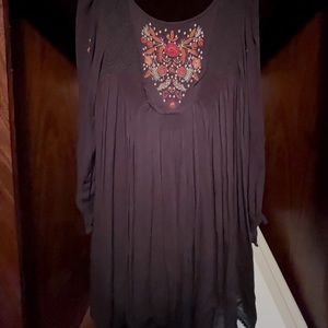 Free People Embroidered Tunic Dress